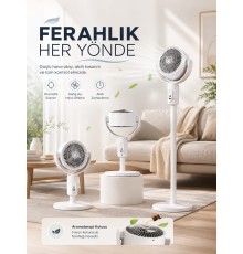 5 Kademeli Hız Ayarıyla Güçlü Hava Akışlı Dikey Vantilatör