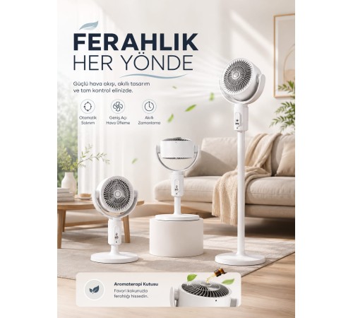 F1 DİKEY DÖNEBİLEN VANTİLATÖR