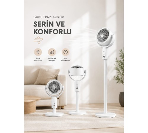 Sessiz Çalışma Özelliğiyle Rahat Kullanım Sunan Dikey Vantilatör