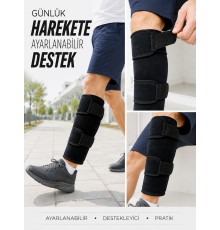 Ayarlanabilir Alt Baldırlık Baldır Destekliği Çift Bantlı Spor ve Günlük Kullanım