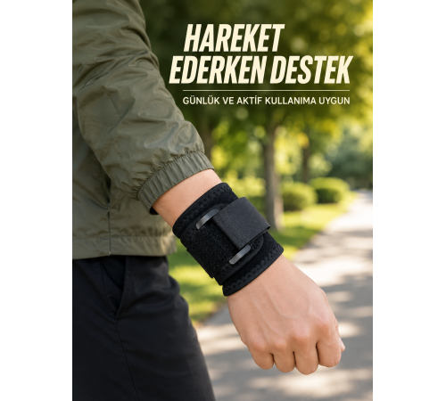 Ayarlanabilir Bilek Destekliği Cırtlı Bileklik Günlük Kullanım ve Spor İçin Bilek Desteği