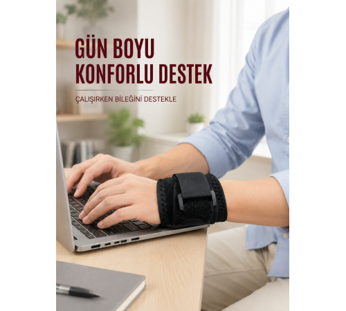 Cırtlı Bilek Destek Bandı Ayarlanabilir Spor ve Günlük Kullanım Bilekliği