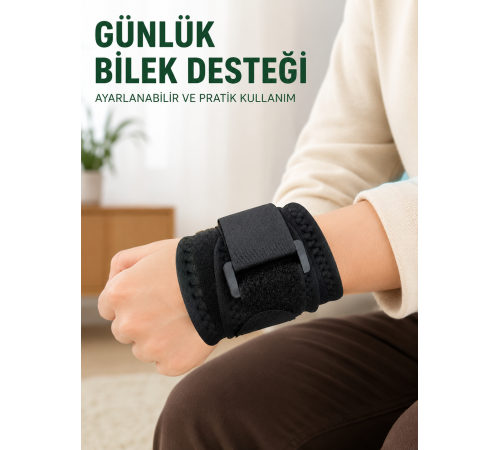Ayarlanabilir Bileklik Bilek Destek Bandı Spor Egzersiz ve Günlük Kullanım İçin