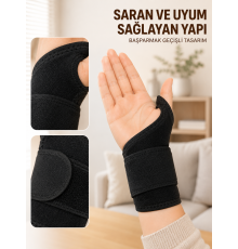 Ayarlanabilir El Bilek Bandajı Başparmak Geçişli Bilek Desteği Günlük ve Spor Kullanım