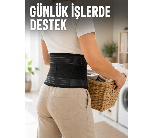 Bel Destekli Çalışma Korsesi Ayarlanabilir Elastik Cırtlı Bel Desteği