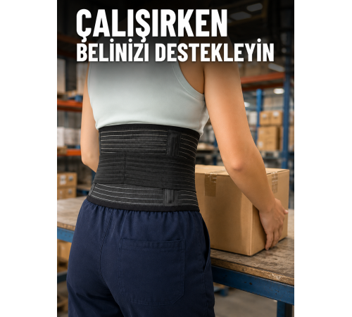 Ayarlanabilir Bel Korsesi Elastik Destek Bantlı Çalışma ve Günlük Kullanım