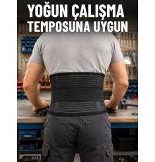 Bel Destek Korsesi Çift Sıkma Bantlı Ayarlanabilir Elastik Bel Kemeri