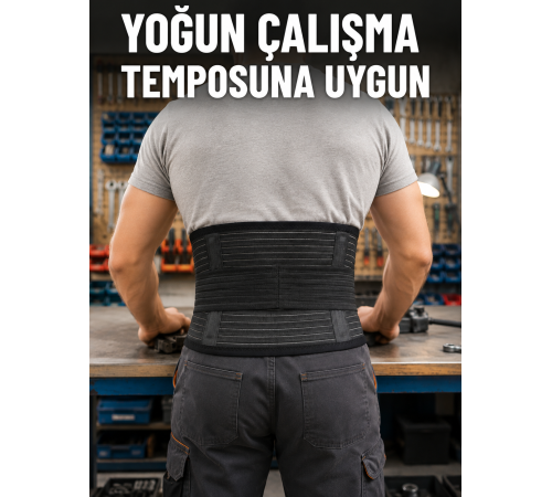 Bel Destek Korsesi Çift Sıkma Bantlı Ayarlanabilir Elastik Bel Kemeri