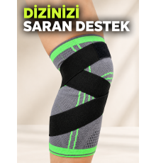 Ayarlanabilir Diz Desteği Çapraz Bantlı Spor Koşu Fitness Dizliği