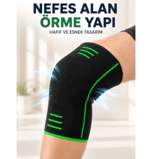 Örme Dizlik Esnek Nefes Alabilen Günlük Spor Diz Desteği