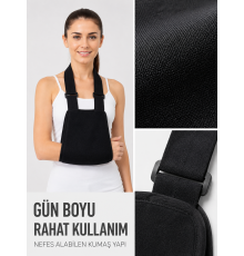 Ortopedik Kol Askısı Ayarlanabilir Boyun Askılı Kol Destek Aparatı Siyah