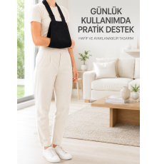 Kol Destek Askısı Ayarlanabilir Boyun Bantlı Rahat Kullanım Siyah