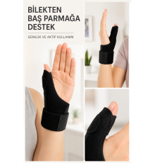Metal Destekli El Bilekliği Ateli Başparmak Destekli De Quervain Bilek Desteği
