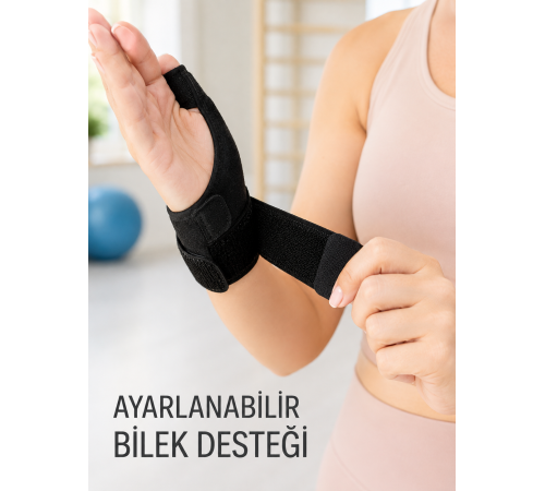 Başparmak Destekli El Bilek Ateli Metal Destekli Ayarlanabilir Bileklik De Quervain