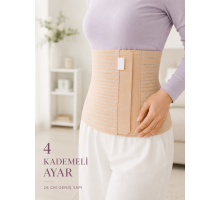26 cm Abdominal Korse Doğum Sonrası 4 Kademeli Ayarlanabilir Karın Bel Korsesi