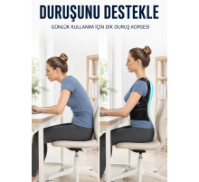 Omuz Sırt Bel Destek Korsesi Fileli Dik Duruş ve Postür Destekleyici Korse