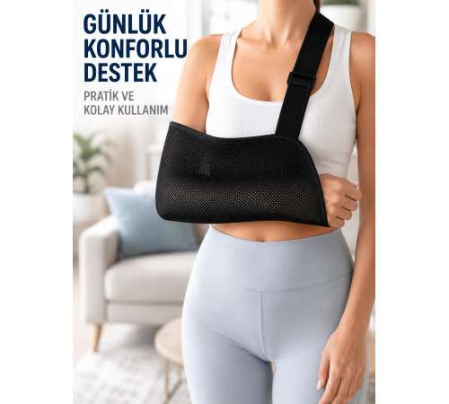 Ortopedik Fileli Kol Askısı Ayarlanabilir Askılı Hava Alabilen Kol Destek Aparatı