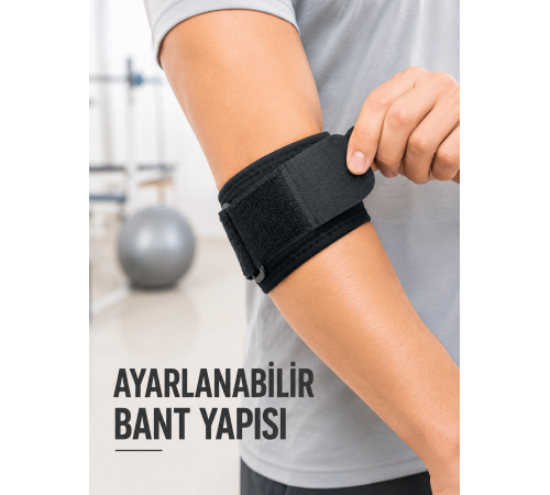 Golfçü Dirseği Bandajı Spor ve Günlük Kullanım İçin Dirsek Bandı