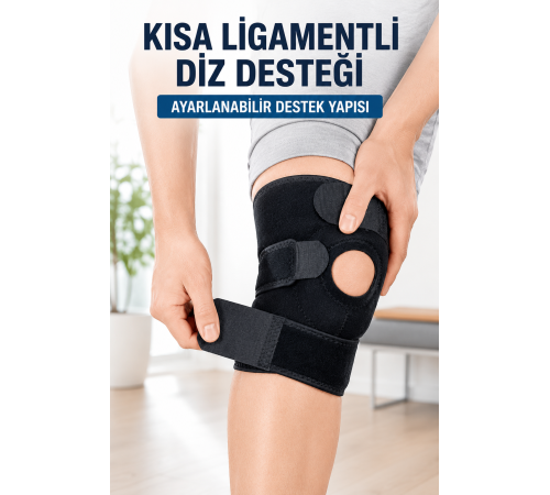 Ayarlanabilir Kısa Ligamentli Dizlik Açık Diz Kapağı Spor ve Günlük Kullanım