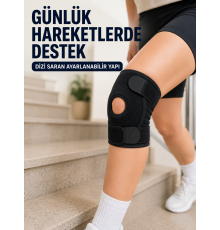 Kısa Patella Dizlik Ayarlanabilir Cırtlı Diz Destekliği Spor ve Günlük Kullanım