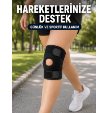 Ayarlanabilir Patella Dizlik Esnek Cırtlı Diz Kapağı Destekleyici Kısa Dizlik