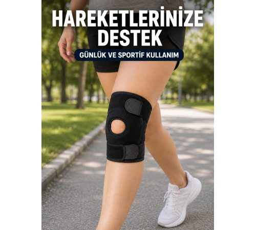 Ayarlanabilir Patella Dizlik Esnek Cırtlı Diz Kapağı Destekleyici Kısa Dizlik