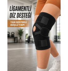 Ligamentli Sporcu Dizliği Patella Destekli Ayarlanabilir Bantlı Diz Koruyucu
