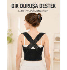 Sırt Destek Korsesi Dik Duruş İçin Ayarlanabilir Lastikli Postür ve Bel Korsesi