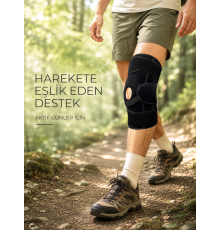 Ligamentli Patella Dizlik Silikon Pedli Yan Destekli Ayarlanabilir Sporcu Dizliği