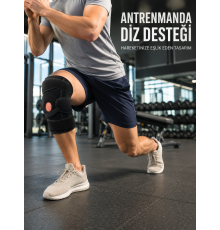 Ayarlanabilir Ligamentli Dizlik Patella Silikon Pedli Nefes Alabilir Diz Koruyucu