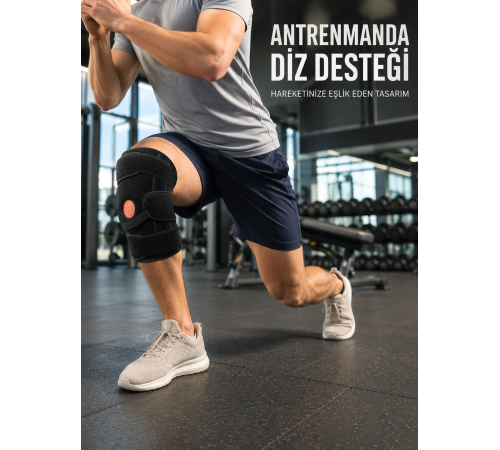 Ayarlanabilir Ligamentli Dizlik Patella Silikon Pedli Nefes Alabilir Diz Koruyucu