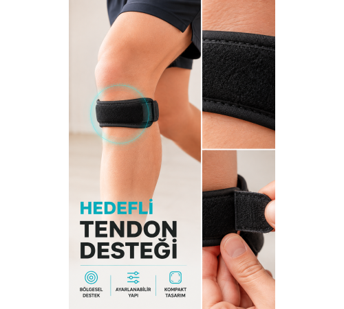 Ayarlanabilir Tendon Destek Bandı Diz Altı Spor Koşu Yürüyüş Bandı