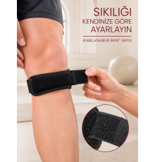 Sporcu Tendon Bandı Ayarlanabilir Diz Destek Bandı Koşu Fitness Egzersiz