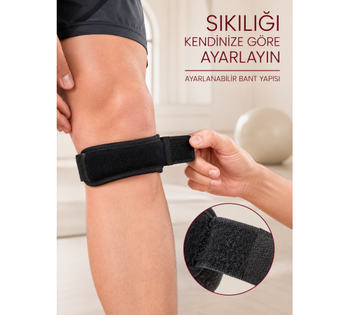 Sporcu Tendon Bandı Ayarlanabilir Diz Destek Bandı Koşu Fitness Egzersiz