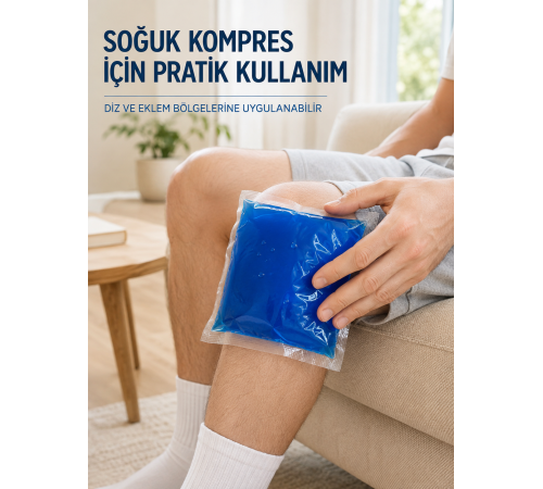 Mavi Termojel Kompres Paketi Sıcak Soğuk Kullanımlı Pratik Jel Kompres