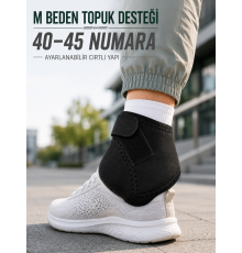 M Beden Topuk Çorabı 40-45 Numara Ayarlanabilir Cırtlı Topuk Destekleyici