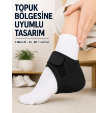 S Beden Topuk Çorabı 36-40 Numara Ayarlanabilir Cırtlı Topuk Destekleyici