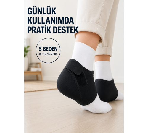 Ayarlanabilir Topuk Desteği S Beden 36-40 Numara Esnek Rahat Topuk Çorabı