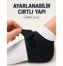 S Beden Cırtlı Topuk Çorabı Ayarlanabilir Topuk ve Ayak Bileği Destekleyici