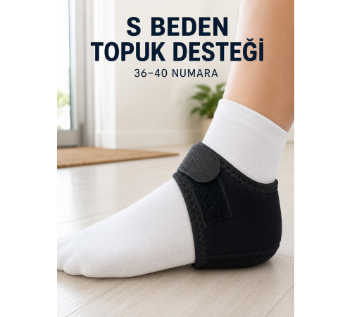 Topuk Koruyucu Destek Çorabı S Beden 36-40 Numara Cırtlı Esnek Tasarım