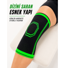 Sporcu Dizlik Esnek Örme Diz Koruyucu Nefes Alan Hafif ve Konforlu Tasarım