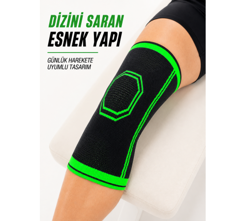 Sporcu Dizlik Esnek Örme Diz Koruyucu Nefes Alan Hafif ve Konforlu Tasarım