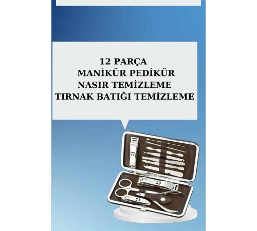 12 Parça El Ayak Temizleme Pense Kir Temizleme Aparatı Kaş Cımbızı