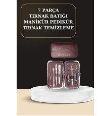 7 Parça Manikür Pedikür Seti El Ayak Bakımı Çantalı Paslanmaz Çelik