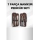 Manikür Pedikür Seti 7 Parça Tırnak Makası Kaş Makası Cımbız Çantalı