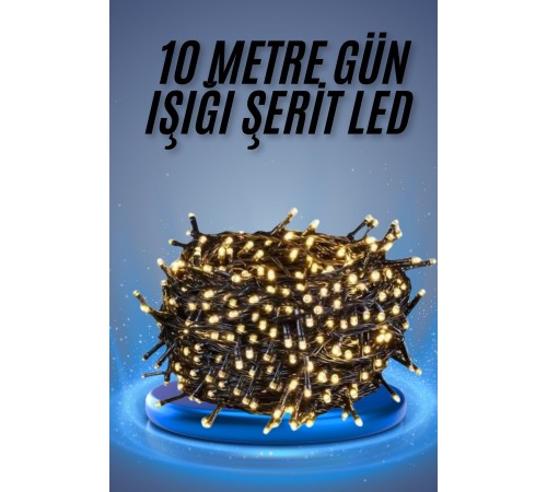 Led Işık Ağaç Süsleme Ampüllü Dekoratif Aydınlatma 10 Metre Gün Işığı