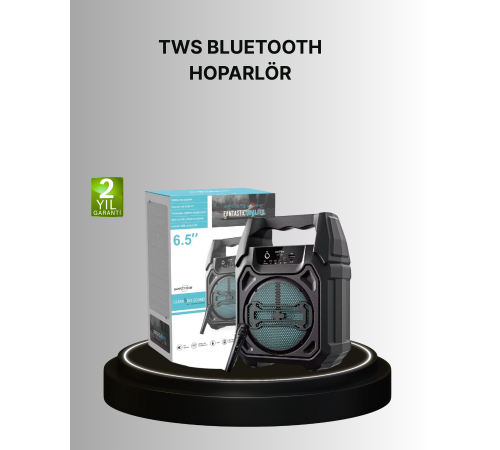 15W Güçlü Ses Çıkışlı Bluetooth Hoparlör FM Radyo ve Mikrofon Destekli