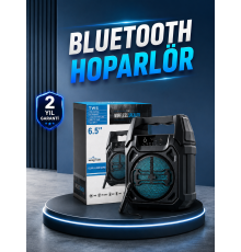 15W Güçlü Ses Çıkışlı Bluetooth Hoparlör FM Radyo ve Mikrofon Destekli
