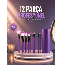 12’li Profesyonel Makyaj Fırça Seti Ultra Yumuşak Sentetik Kıllı