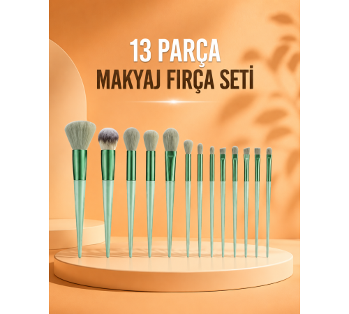 13 Parça Makyaj Fırça Seti Far Fırçası Allık Fırçası Yumuşak Uçlu